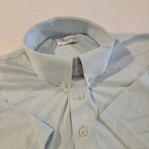 Collars and Co Dress Collar Polo Shirt Mens Medium Mint Green 4 Way Stretch